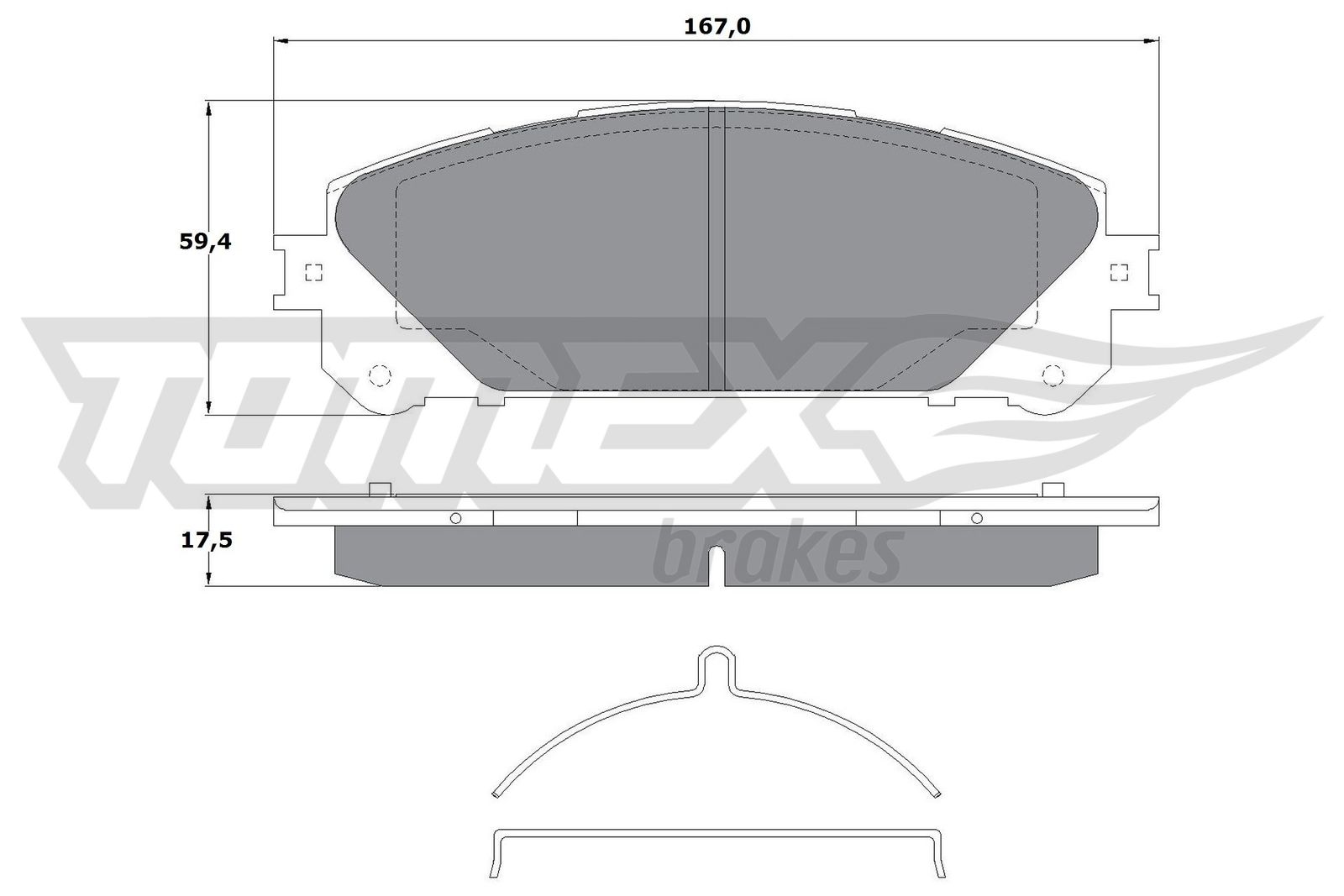 Sada brzdových platničiek kotúčovej brzdy TOMEX Brakes